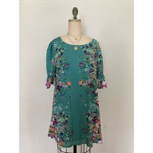 ASOS turquoise floral petite dress